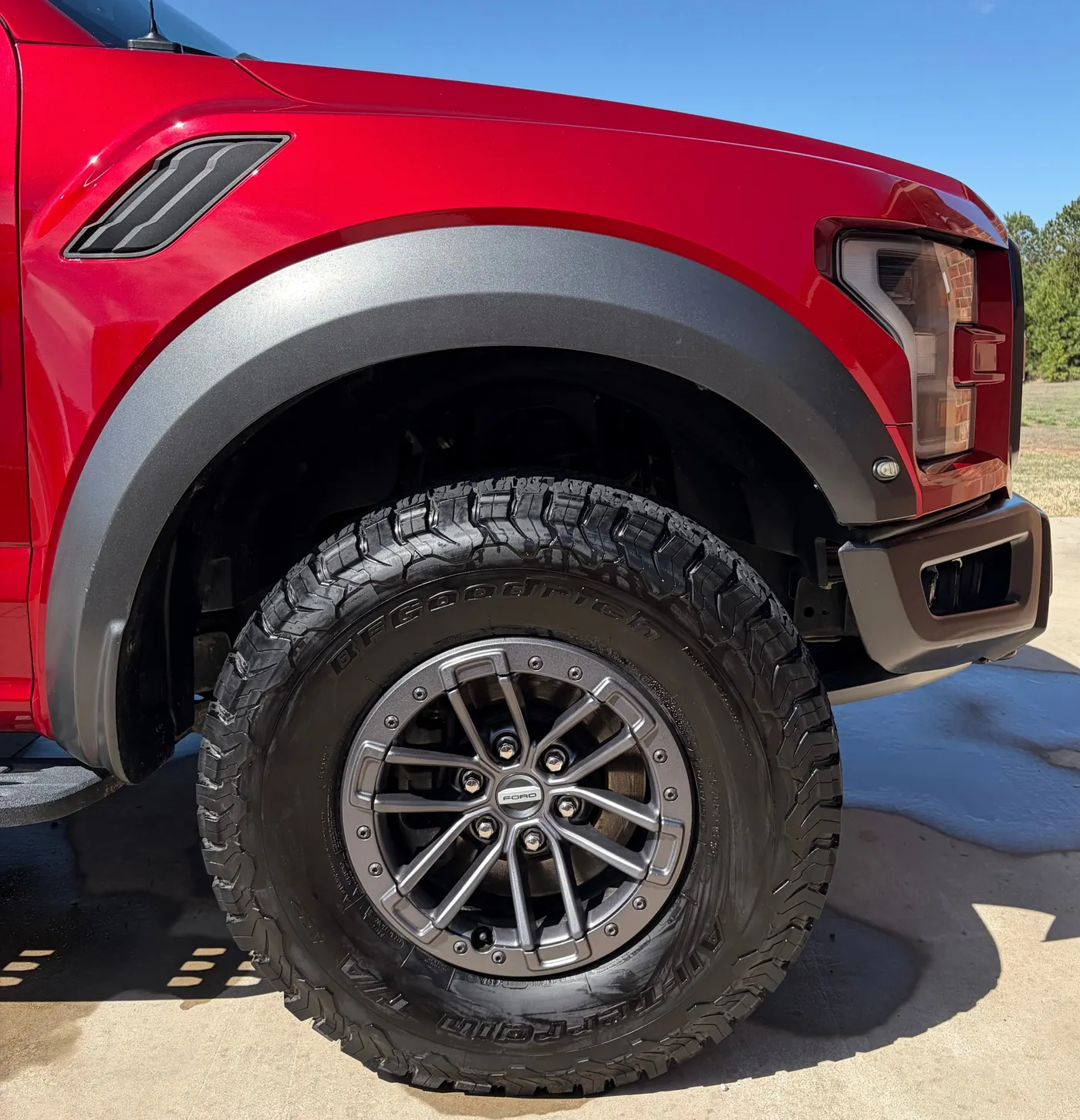 Ford Raptor wheel and fender detail