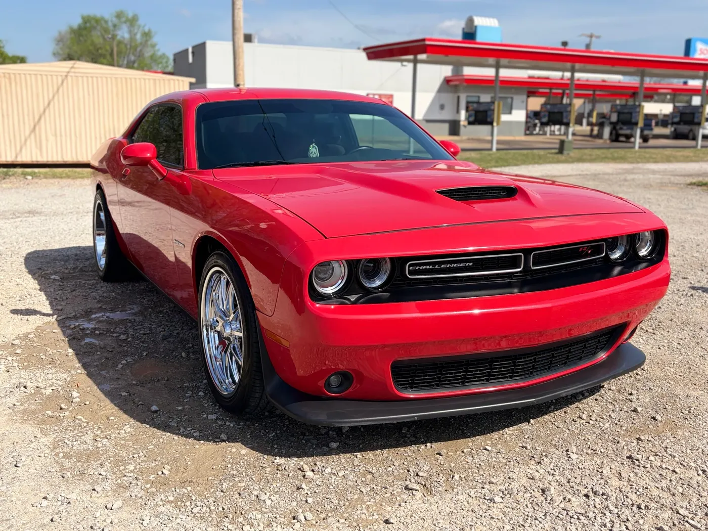 Red Dodge Challenger R/T exterior detail